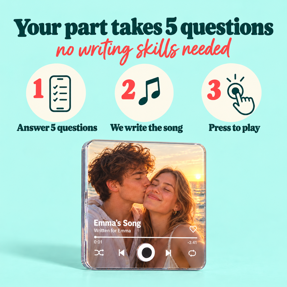 Personalized Song Fridge Magnet